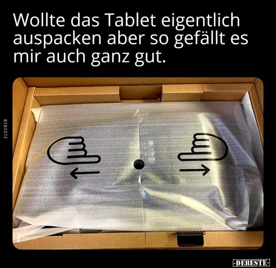 Wollte das Tablet eigentlich auspacken aber so gefällt es.. - Lustige Bilder | DEBESTE.de