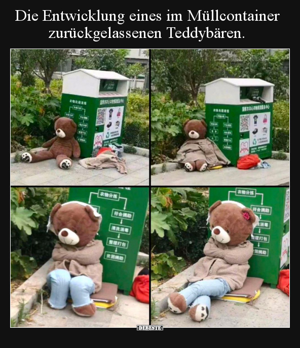 Die Entwicklung eines im Müllcontainer zurückgelassenen.. - Lustige Bilder | DEBESTE.de