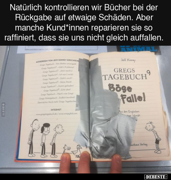 Natürlich kontrollieren wir Bücher bei der Rückgabe.. - Lustige Bilder | DEBESTE.de