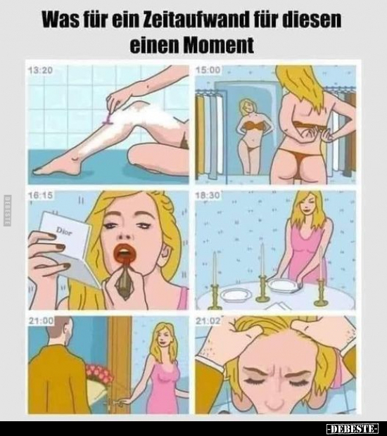 Was für ein Zeitaufwand für diesen einen Moment