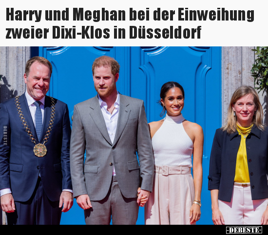 Harry und Meghan bei der Einweihung zweier Dixi-Klos in.. - Lustige Bilder | DEBESTE.de