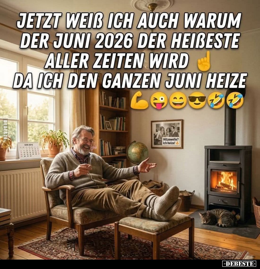 Jetzt weiß ich auch warum der Juni 2026 der heißeste aller Zeiten wird da ich den ganzen Juni Heize.