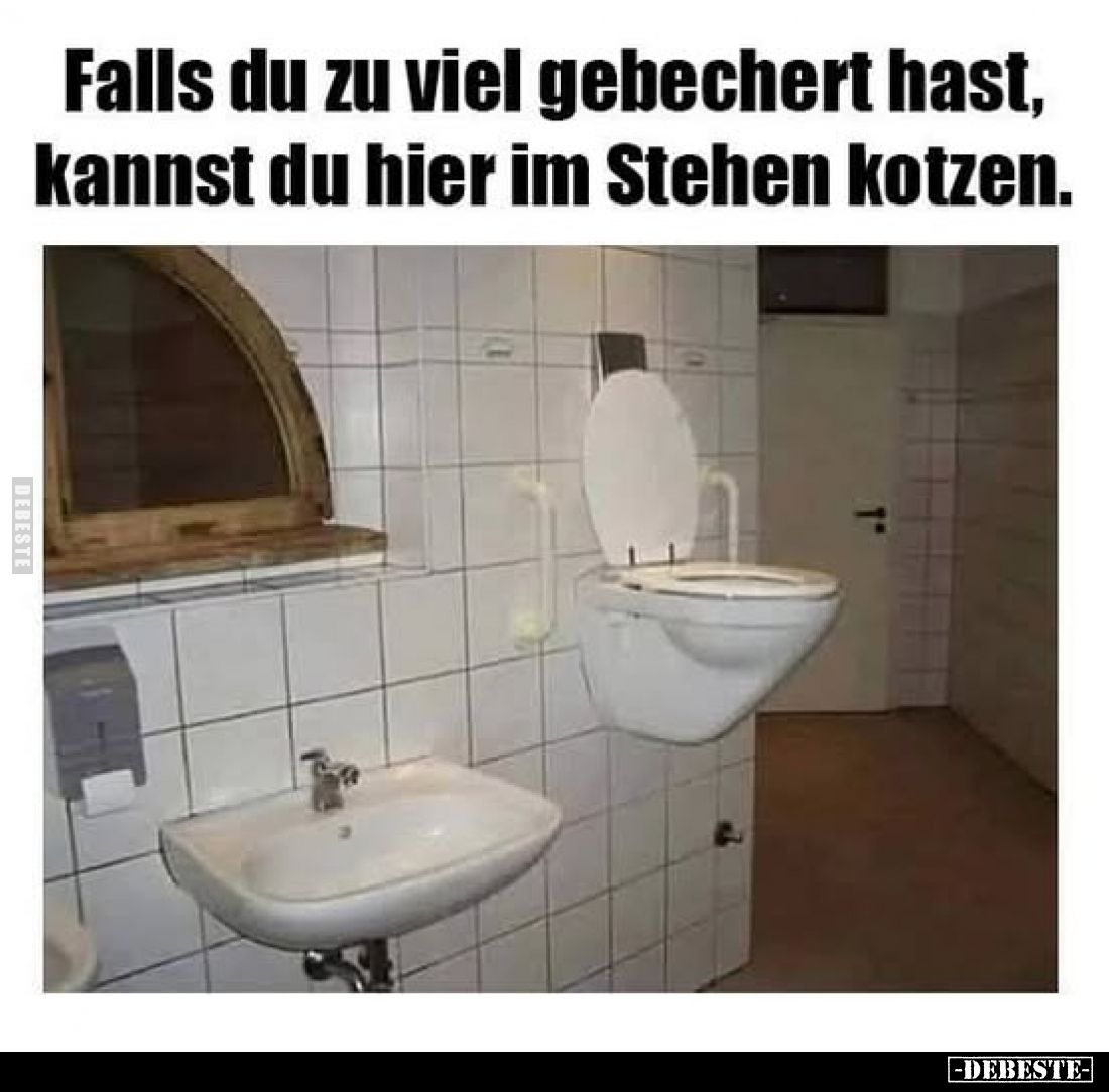 Falls du zu viel gebechert hast, kannst du hier im Stehen kotzen.