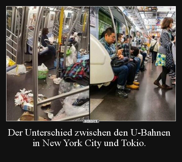 Der Unterschied zwischen den U-Bahnen in New York City und.. - Lustige Bilder | DEBESTE.de