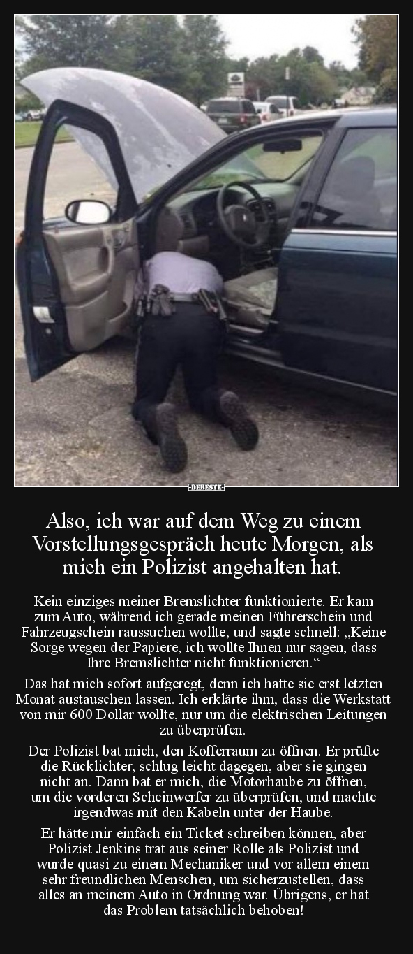 Also, ich war auf dem Weg zu einem Vorstellungsgespräch.. - Lustige Bilder | DEBESTE.de