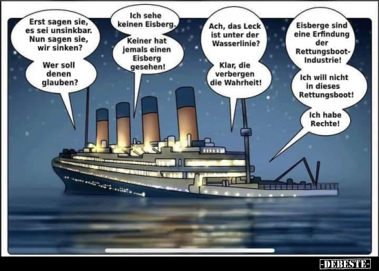 Erst sagen sie es sei unsinkbar...