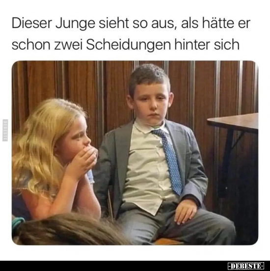 Dieser Junge sieht so aus, als hätte er schon zwei.. - Lustige Bilder | DEBESTE.de