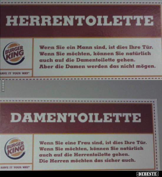 Herrentoilette / Damentoilette.. - Lustige Bilder | DEBESTE.de