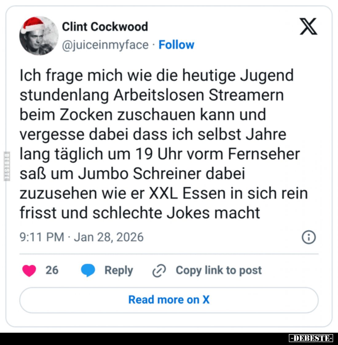 Ich frage mich wie die heutige Jugend stundenlang Arbeitslosen Streamern beim Zocken zuschauen kann und vergesse dabei dass i...