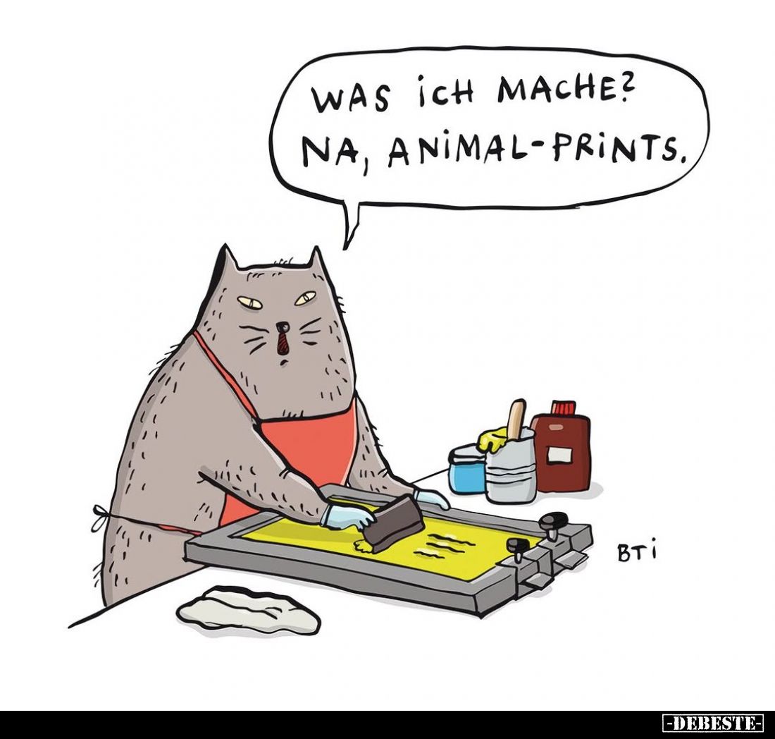 Was ich mache? Na, Animal-Prints.