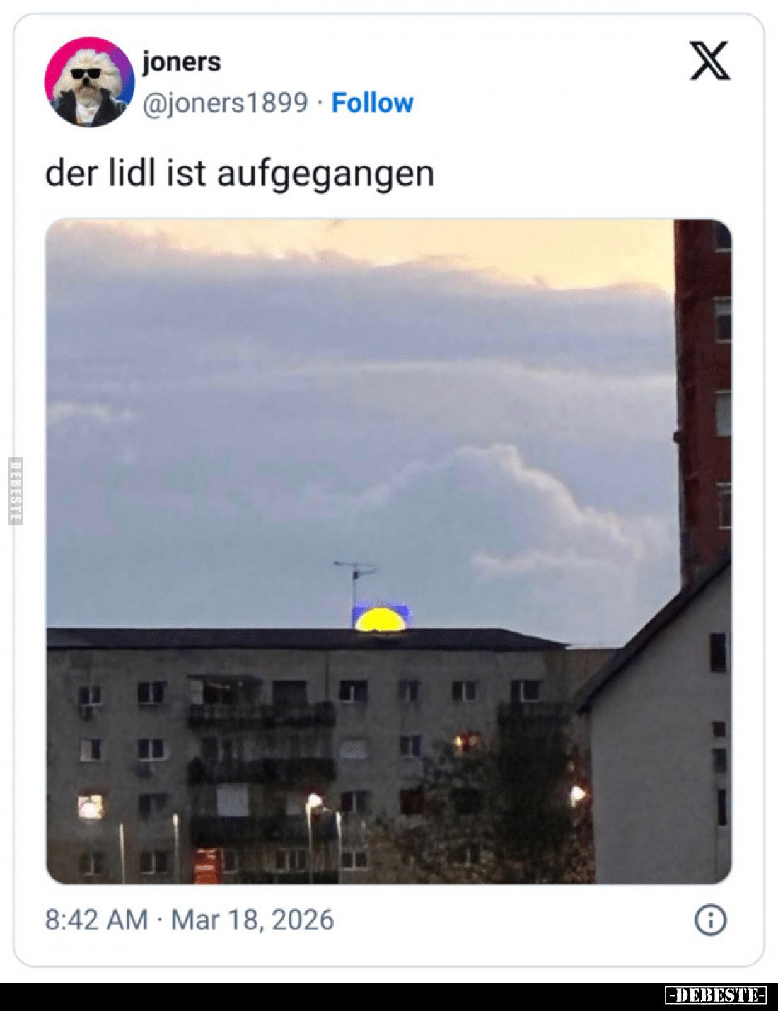 Der Lidl ist aufgegangen