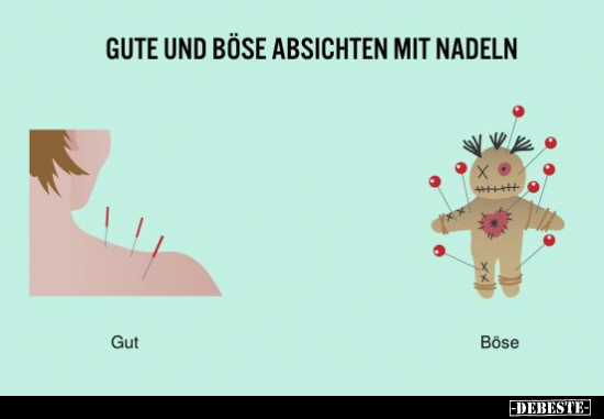 Gute und böse Absichten mit Nadeln... - Lustige Bilder | DEBESTE.de