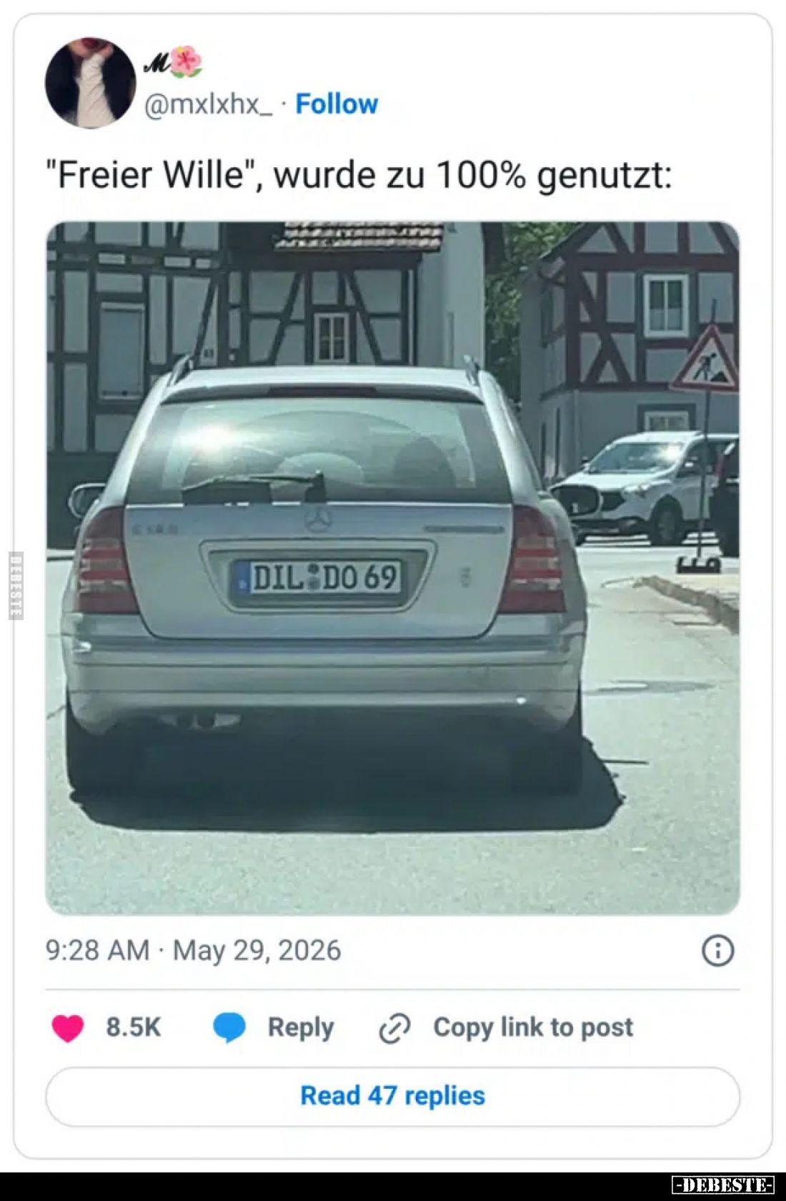 "Freier Wille", wurde zu 100 % genutzt: