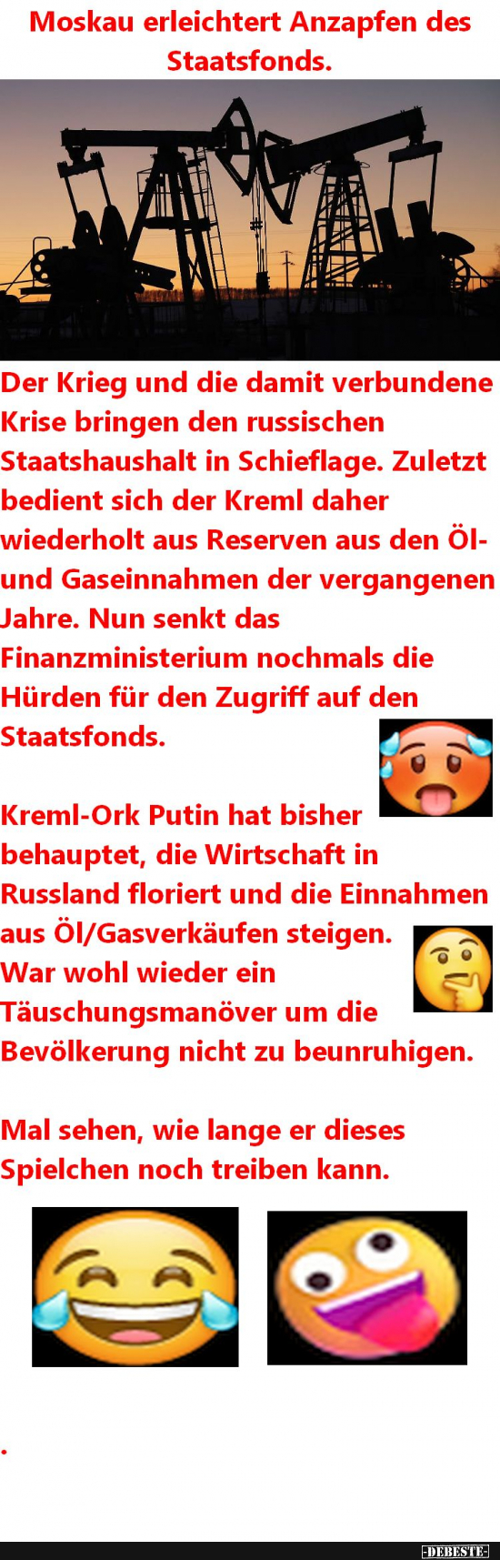 Putins riesige Devisenreserven - Lustige Bilder | DEBESTE.de