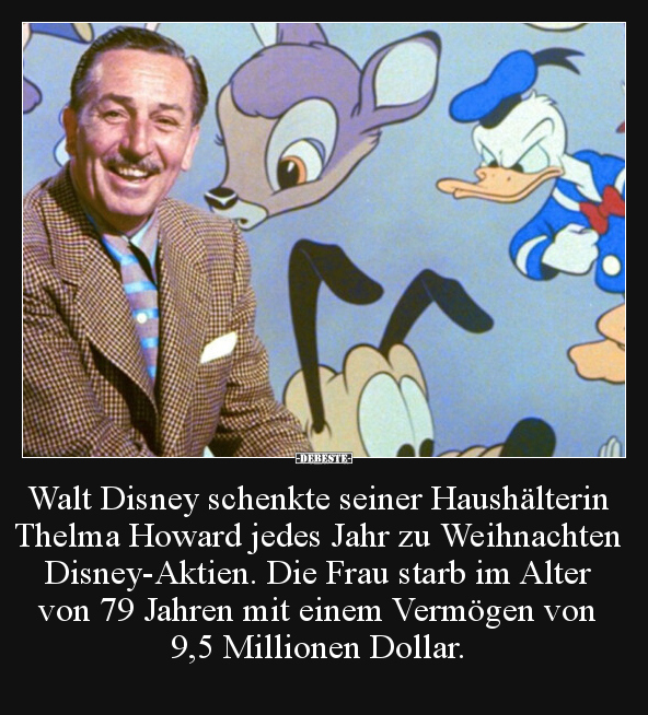 Walt Disney schenkte seiner Haushälterin Thelma Howard.. - Lustige Bilder | DEBESTE.de