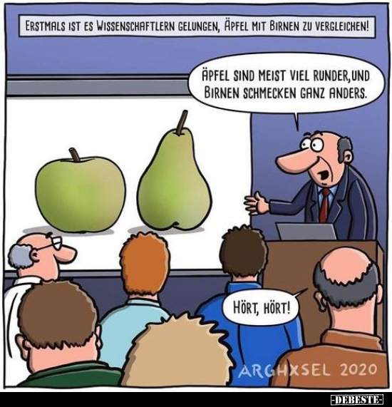 Erstmal ist es Wissenschaftlern gelungen, Äpfel mit Birnen.. - Lustige Bilder | DEBESTE.de