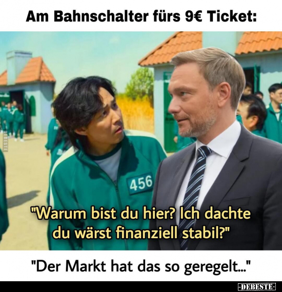 Am Bahnschalter fürs 9€ Ticket.. - Lustige Bilder | DEBESTE.de