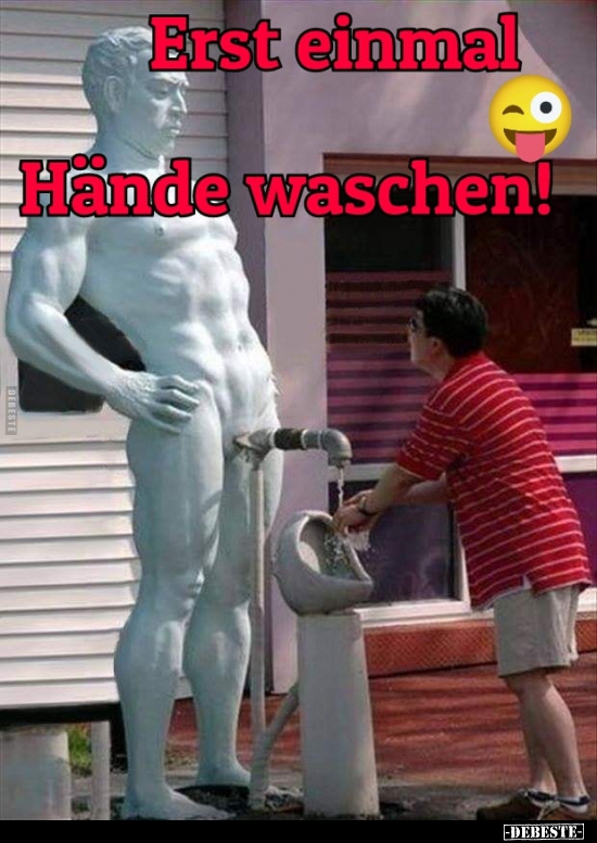Erst einmal Hände waschen!