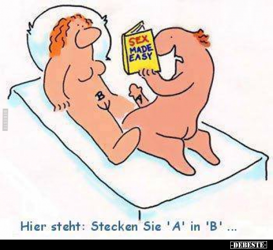 Hier steht: Stecken Sie ’A’ in ’B’...