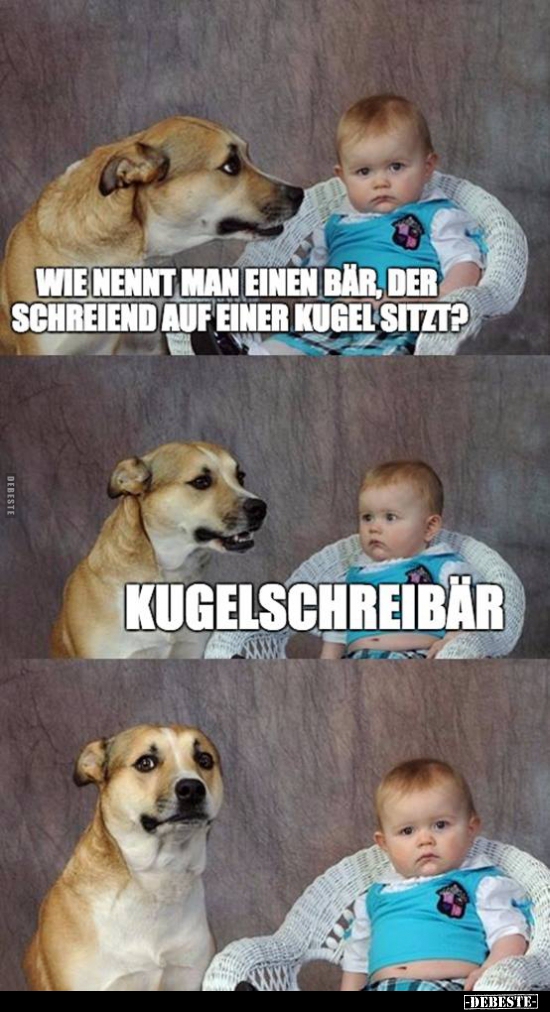 Wie nennt man einen Bär, der schreiend auf einer Kugel..
