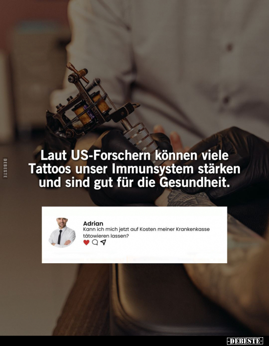 Laut US-Forschern können viele Tattoos.. - Lustige Bilder | DEBESTE.de