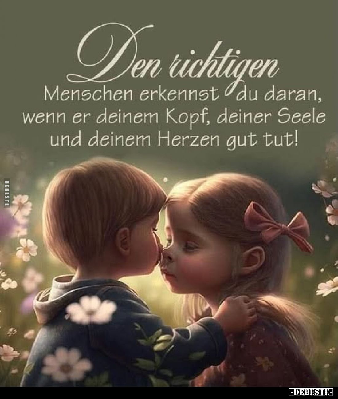 Den richtigen Menschen erkennst du daran, wenn er deinem.. - Lustige Bilder | DEBESTE.de