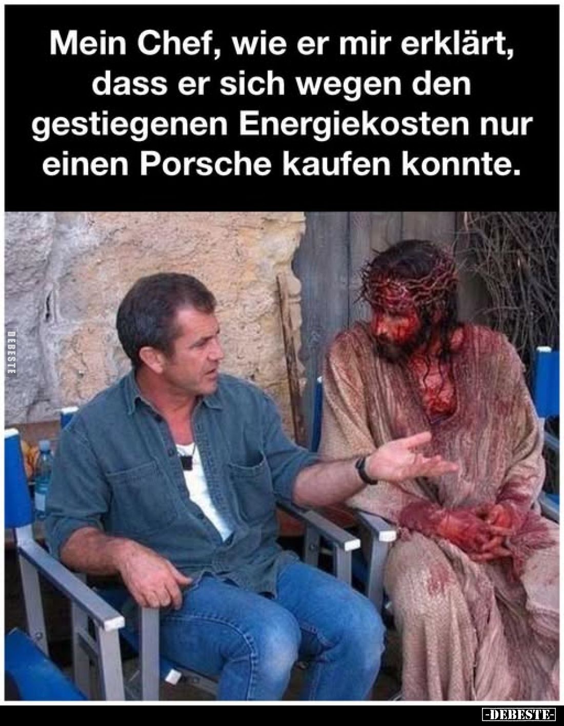 Mein Chef, wie er mir erklärt, dass er sich wegen den gestiegenen Energiekosten nur einen Porsche kaufen konnte.