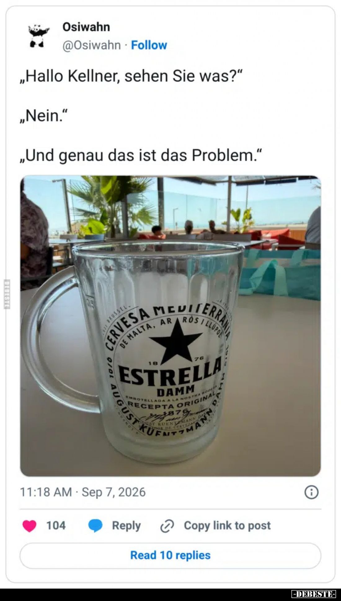 "Hallo Kellner, sehen Sie was?" "Nein."... - Lustige Bilder | DEBESTE.de