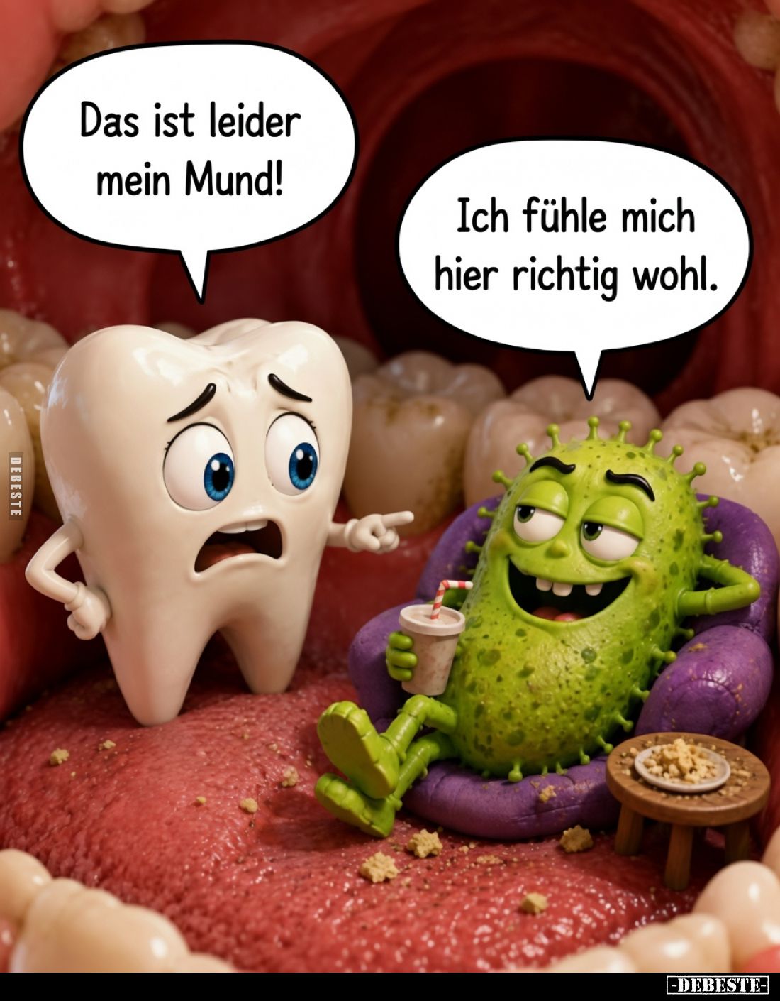 Das ist leider mein Mund!

Ich fühle mich hier richtig wohl.