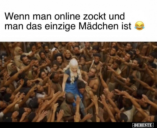 Wenn man online zockt und man das einzige Mädchen ist.
