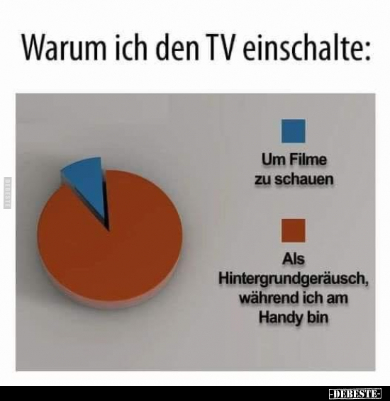 Warum ich den TV einschalte:... - Lustige Bilder | DEBESTE.de