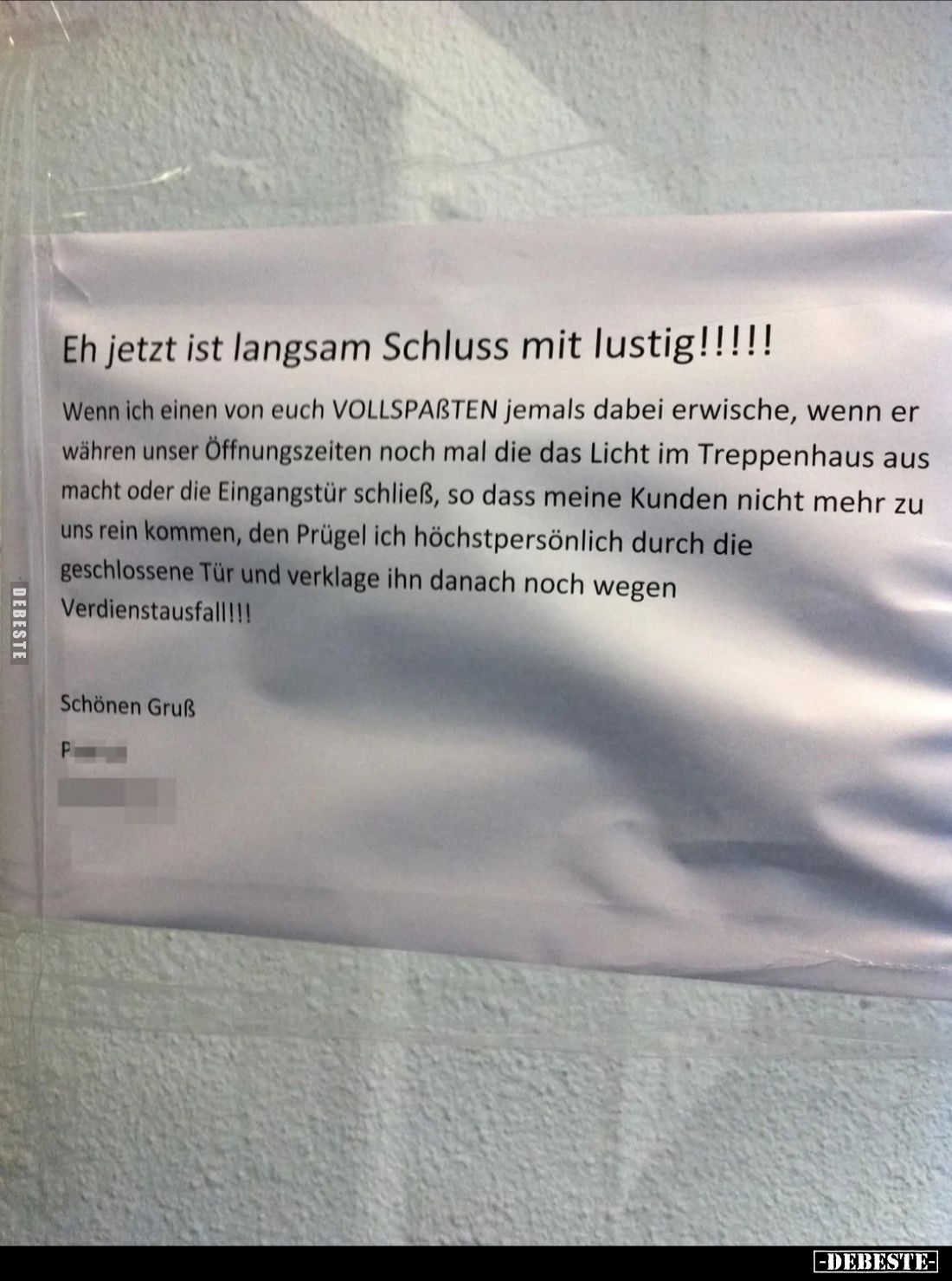 Eh jetzt ist langsam Schluss mit lustig!!!!!
Wenn ich einen von euch VOLLSPARTEN jemals dabei erwische, wenn er währen unser...