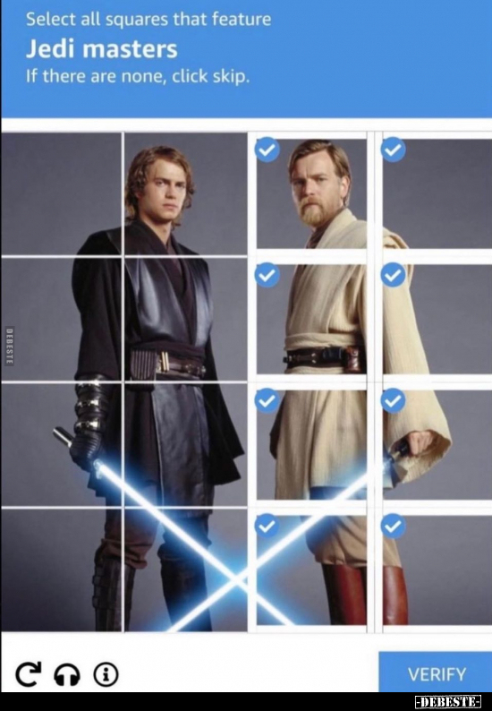 Select all squares that feature Jedi masters... - Lustige Bilder | DEBESTE.de