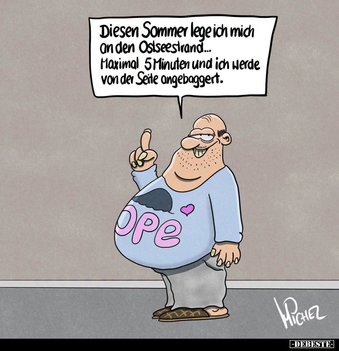 Diesen Sommer lege ich mich an den Ostseestrand... Maximal 5 Minuten und ich werde von der Seite angebaggert.