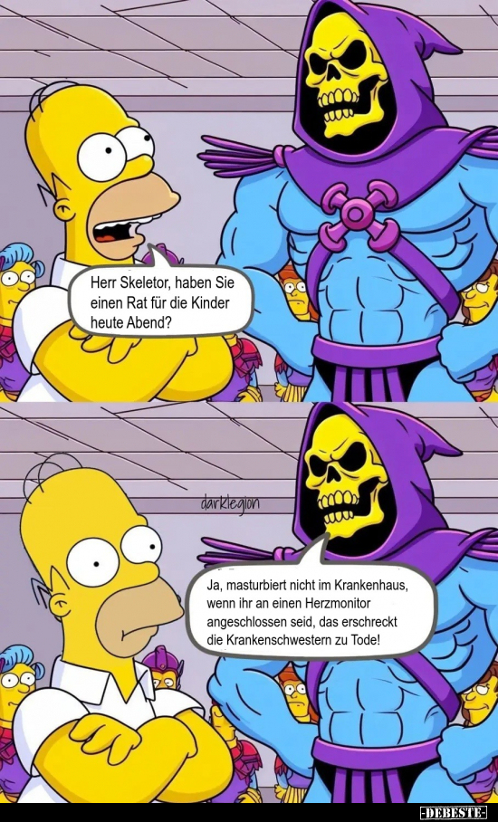 Herr Skeletor, haben Sie einen Rat für die Kinder heute Abend?.. - Lustige Bilder | DEBESTE.de