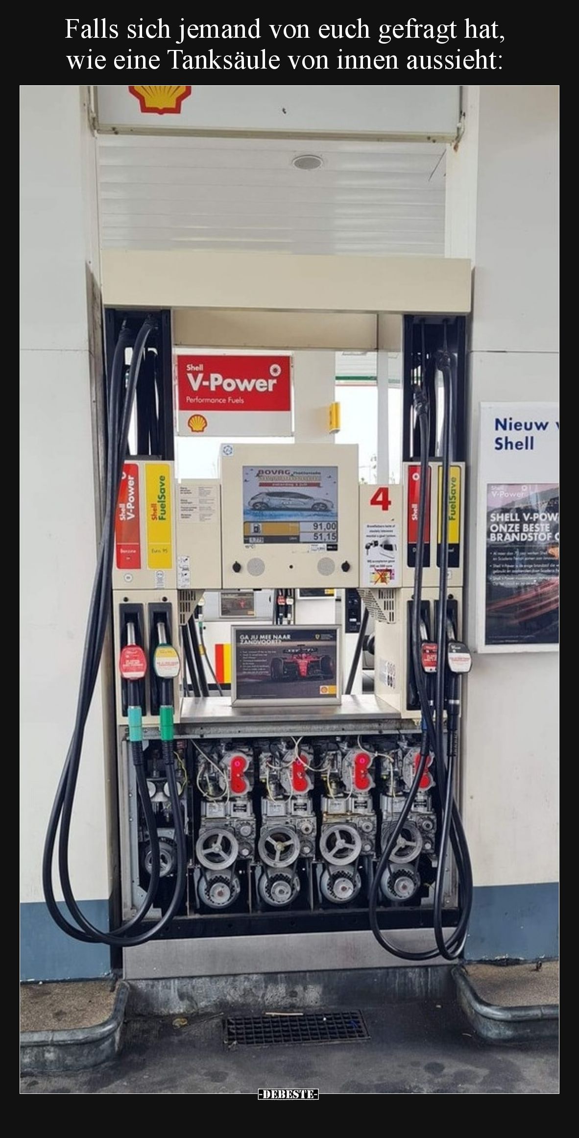 Falls sich jemand von euch gefragt hat, wie eine Tanksäule.. - Lustige Bilder | DEBESTE.de