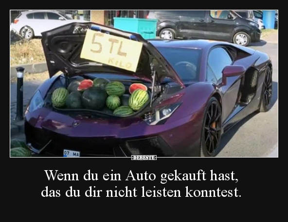 Wenn du ein Auto gekauft hast, das du dir nicht leisten..