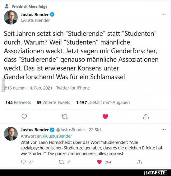 Seit Jahren setzt sich "Studierende" statt "Studenten"..