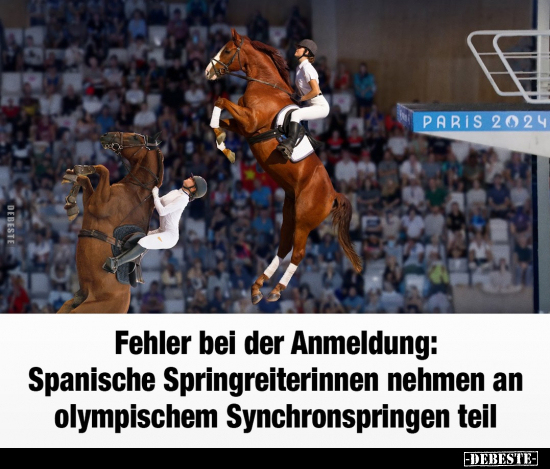 Fehler bei der Anmeldung: Spanische Springreiterinnen.. - Lustige Bilder | DEBESTE.de