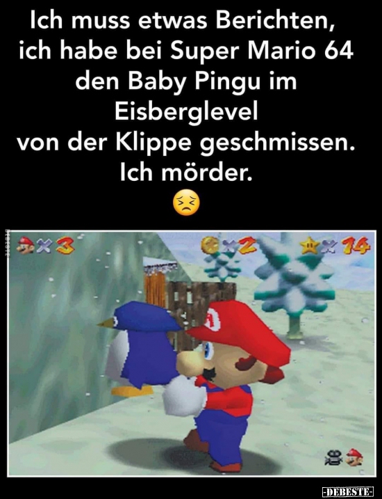 Ich muss etwas Berichten, ich habe bei Super Mario 64 den.. - Lustige Bilder | DEBESTE.de