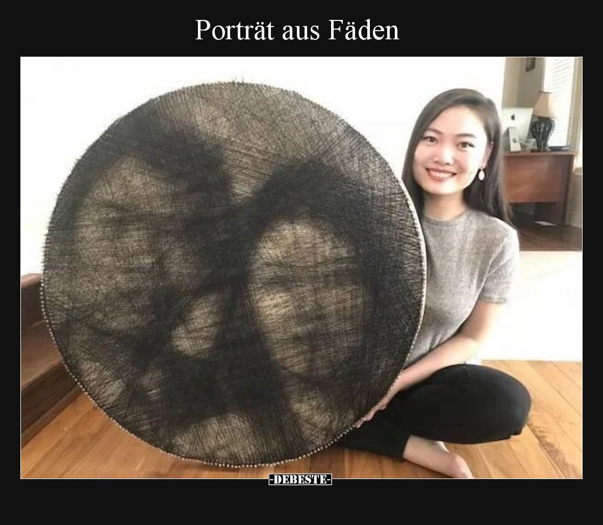 Porträt aus Fäden