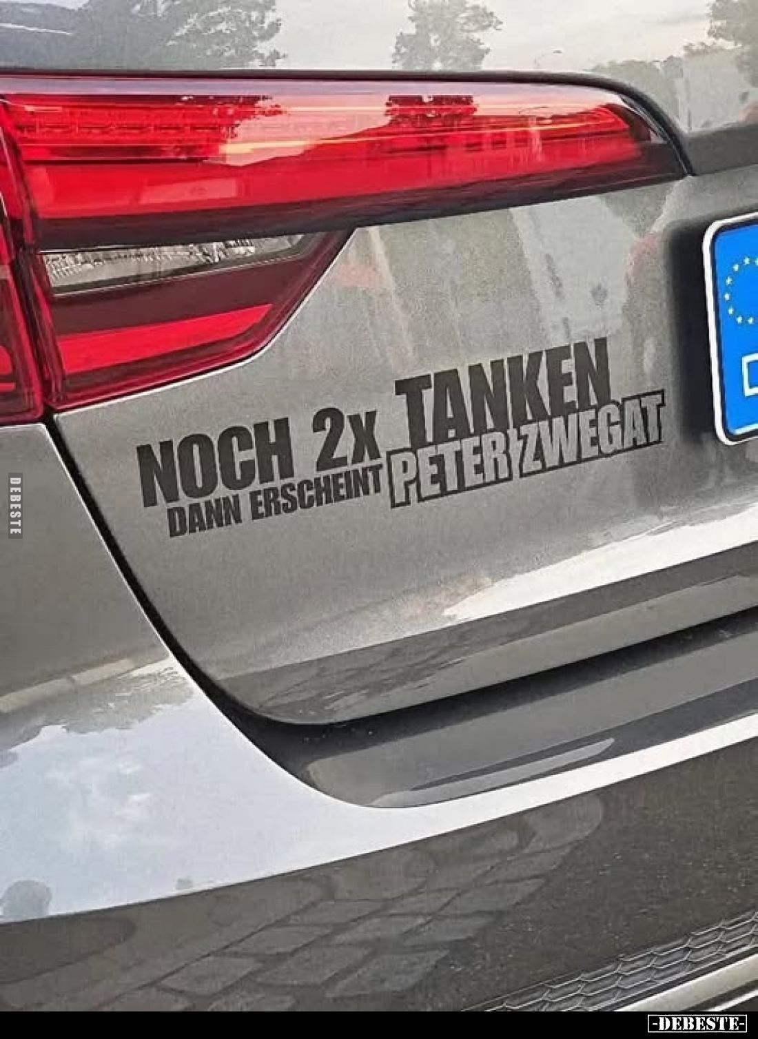 Noch 2x tanken, dann erscheint Peter Zwegat