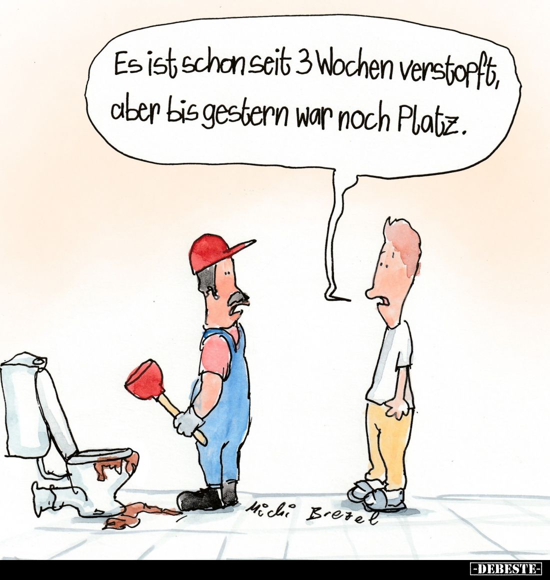 Es ist schon seit 3 Wochen verstopft, aber bis gestern war noch Platz.