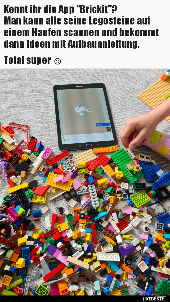 Kennt ihr die App "Brickit"? Man kann alle seine Legosteine.. - Lustige Bilder | DEBESTE.de