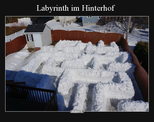 Labyrinth im Hinterhof.. - Lustige Bilder | DEBESTE.de