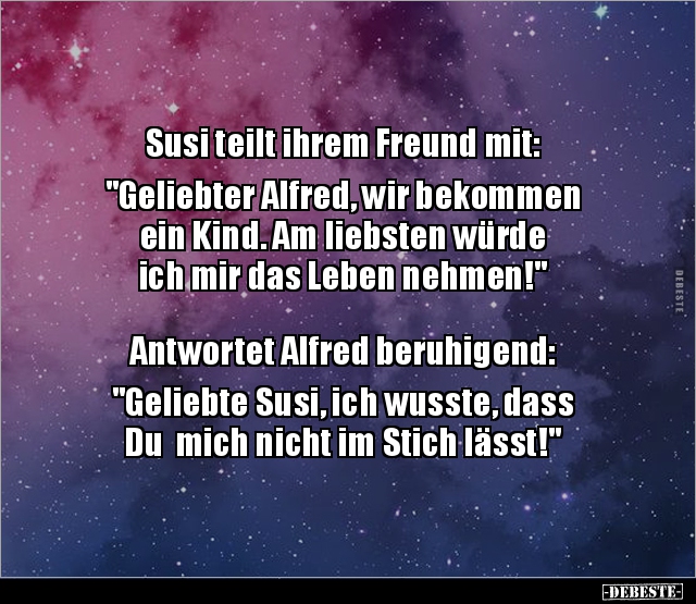 Susi teilt ihrem Freund mit: "Geliebter Alfred, wir.." - Lustige Bilder | DEBESTE.de