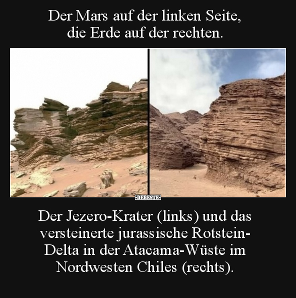 Der Mars auf der linken Seite, die Erde auf der rechten... - Lustige Bilder | DEBESTE.de