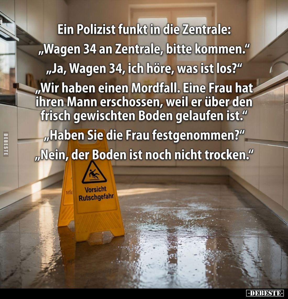 Ein Polizist funkt in die Zentrale: "Wagen 34 an Zentrale.." - Lustige Bilder | DEBESTE.de