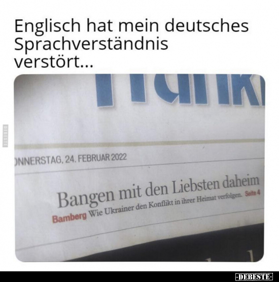 Englisch hat mein deutsches Sprachverständnis.. - Lustige Bilder | DEBESTE.de