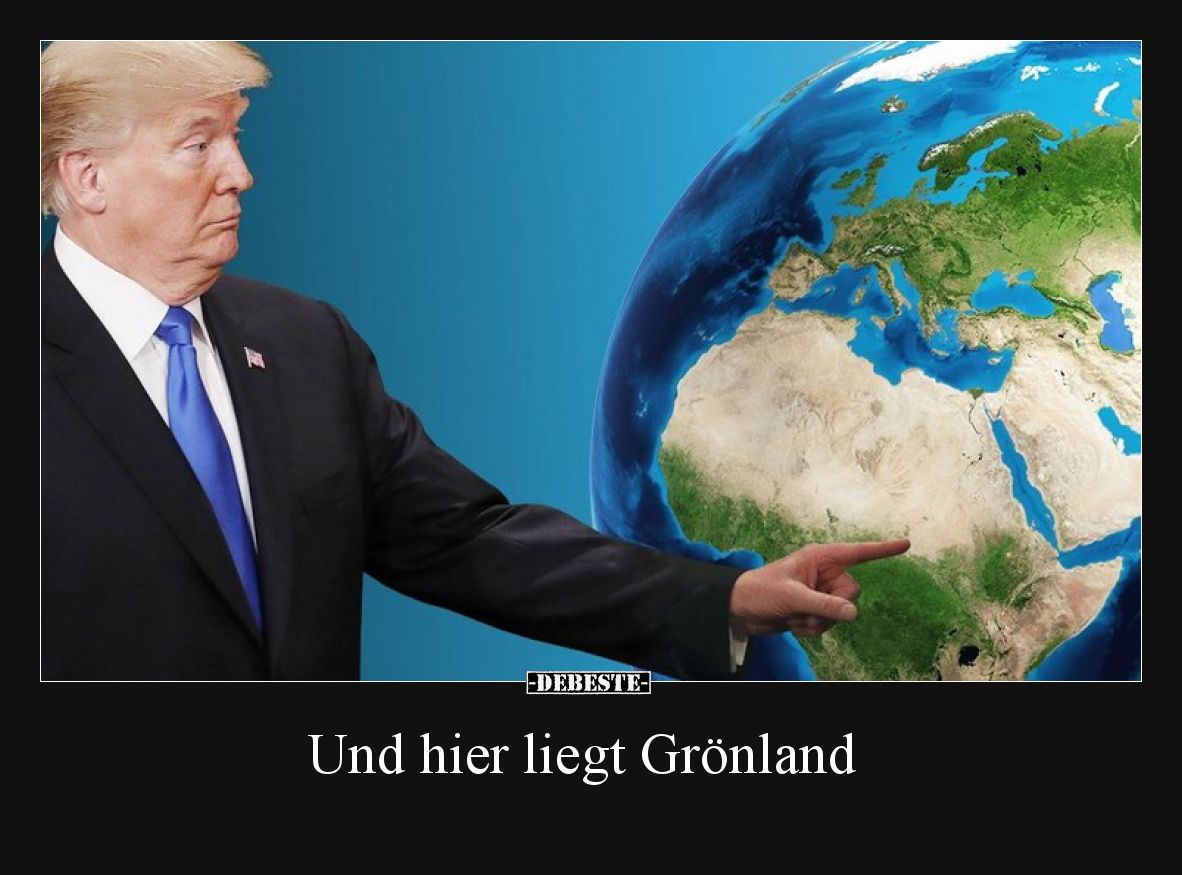 Und hier liegt Grönland